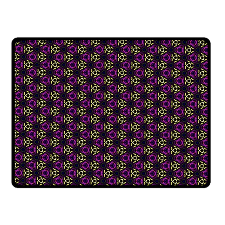 Wallpaper Floral Pattern Purple Double Sided Fleece Blanket (Small) 