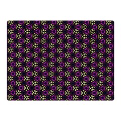 Wallpaper Floral Pattern Purple Double Sided Flano Blanket (mini)  by Wegoenart