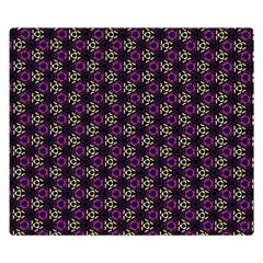 Wallpaper Floral Pattern Purple Double Sided Flano Blanket (small)  by Wegoenart