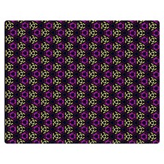 Wallpaper Floral Pattern Purple Double Sided Flano Blanket (medium)  by Wegoenart