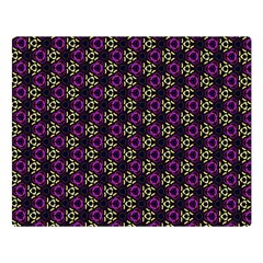 Wallpaper Floral Pattern Purple Double Sided Flano Blanket (large)  by Wegoenart