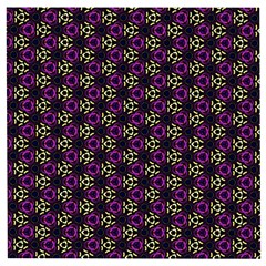 Wallpaper Floral Pattern Purple Wooden Puzzle Square by Wegoenart