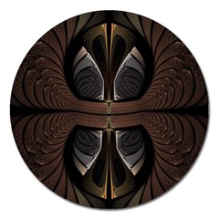 Fractal Abstract Background Pattern Magnet 5  (round)