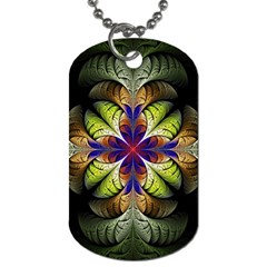 Fractal Flower Fantasy Design Dog Tag (one Side) by Wegoenart