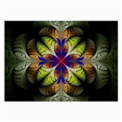 Fractal Flower Fantasy Design Large Glasses Cloth (2 Sides) by Wegoenart