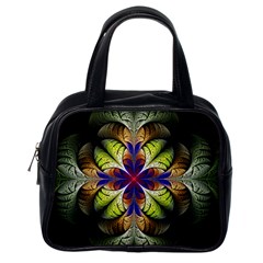 Fractal Flower Fantasy Design Classic Handbag (one Side) by Wegoenart