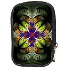 Fractal Flower Fantasy Design Compact Camera Leather Case by Wegoenart