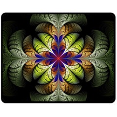 Fractal Flower Fantasy Design Fleece Blanket (medium)  by Wegoenart