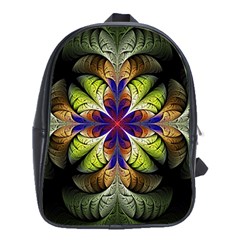 Fractal Flower Fantasy Design School Bag (xl) by Wegoenart