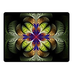 Fractal Flower Fantasy Design Double Sided Fleece Blanket (small)  by Wegoenart