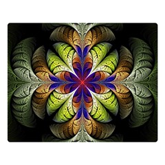 Fractal Flower Fantasy Design Double Sided Flano Blanket (large)  by Wegoenart