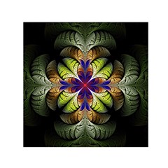 Fractal Flower Fantasy Design Small Satin Scarf (square) by Wegoenart