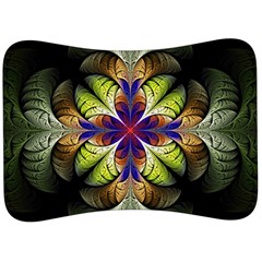 Fractal Flower Fantasy Design Velour Seat Head Rest Cushion by Wegoenart