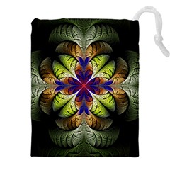 Fractal Flower Fantasy Design Drawstring Pouch (4xl)