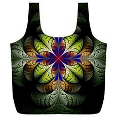 Fractal Flower Fantasy Design Full Print Recycle Bag (xxl)