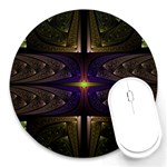 Fractal Fantasy Design Texture Round Mousepads Front