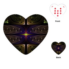 Fractal Fantasy Design Texture Playing Cards Single Design (heart) by Wegoenart