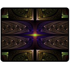 Fractal Fantasy Design Texture Fleece Blanket (medium)  by Wegoenart