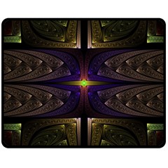 Fractal Fantasy Design Texture Double Sided Fleece Blanket (medium)  by Wegoenart