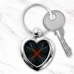 Art Abstract Fractal Pattern Key Chain (heart) by Wegoenart