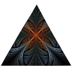 Art Abstract Fractal Pattern Wooden Puzzle Triangle by Wegoenart