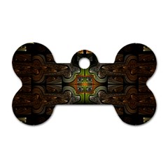 Fractal Fantasy Mystic Design Dog Tag Bone (one Side) by Wegoenart