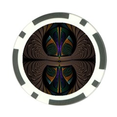 Fractal Abstract Background Pattern Poker Chip Card Guard by Wegoenart