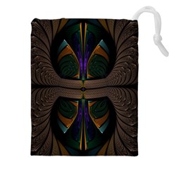 Fractal Abstract Background Pattern Drawstring Pouch (5xl)