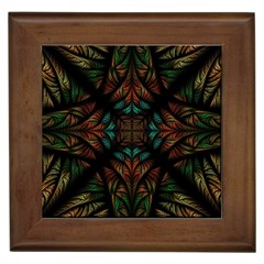 Fractal Fantasy Design Texture Framed Tile by Wegoenart