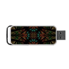 Fractal Fantasy Design Texture Portable Usb Flash (one Side) by Wegoenart