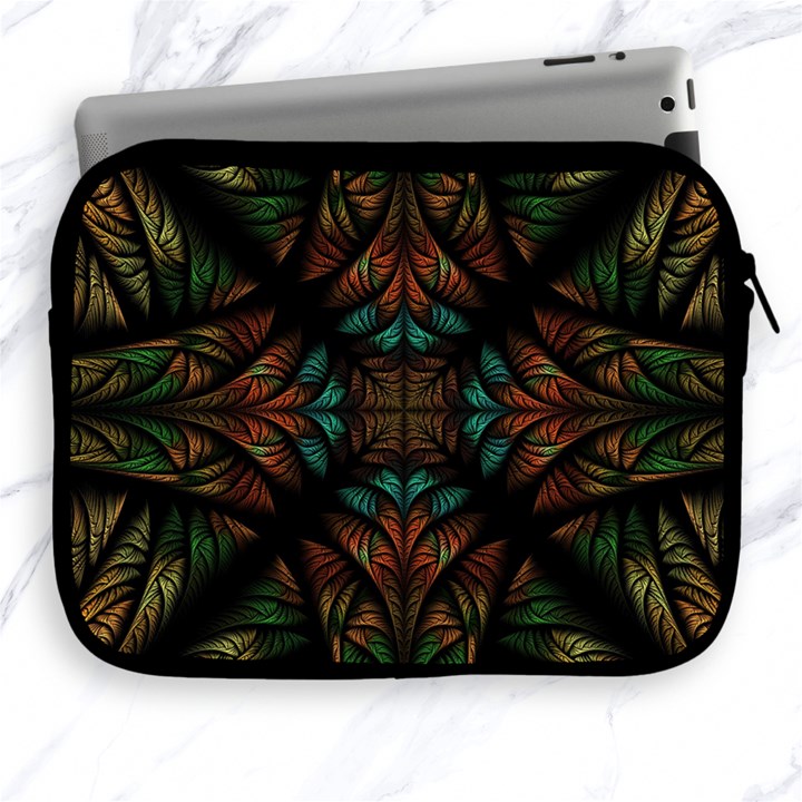 Fractal Fantasy Design Texture Apple iPad 2/3/4 Zipper Cases