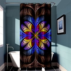 Fractal Flower Fantasy Floral Shower Curtain 36  X 72  (stall)  by Wegoenart