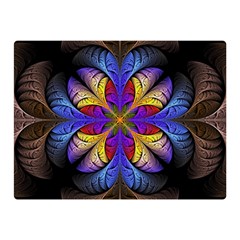 Fractal Flower Fantasy Floral Double Sided Flano Blanket (mini)  by Wegoenart