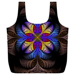 Fractal Flower Fantasy Floral Full Print Recycle Bag (xxl)