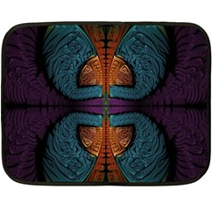 Art Abstract Fractal Pattern Double Sided Fleece Blanket (mini)  by Wegoenart