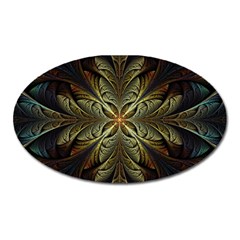 Fractal Art Abstract Pattern Oval Magnet