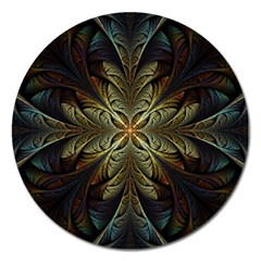 Fractal Art Abstract Pattern Magnet 5  (round) by Wegoenart