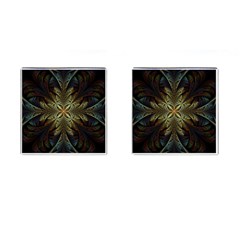 Fractal Art Abstract Pattern Cufflinks (Square)