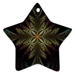 Fractal Art Abstract Pattern Star Ornament (Two Sides)