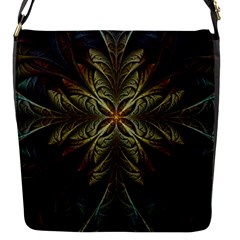 Fractal Art Abstract Pattern Flap Closure Messenger Bag (S)