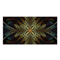 Fractal Art Abstract Pattern Satin Shawl