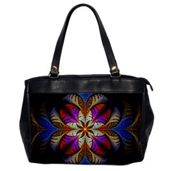 Fractal Flower Fantasy Pattern Oversize Office Handbag by Wegoenart