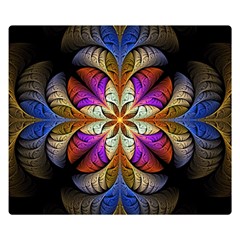 Fractal Flower Fantasy Pattern Double Sided Flano Blanket (small)  by Wegoenart