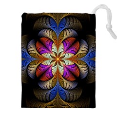 Fractal Flower Fantasy Pattern Drawstring Pouch (5xl)