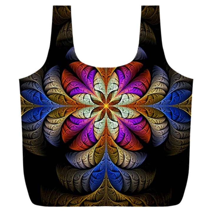 Fractal Flower Fantasy Pattern Full Print Recycle Bag (XXXL)