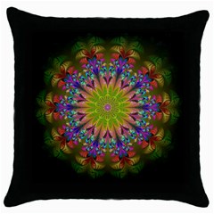 Fractal Abstract Background Pattern Throw Pillow Case (Black)