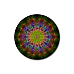 Fractal Abstract Background Pattern Rubber Coaster (Round) 