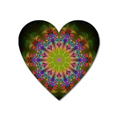 Fractal Abstract Background Pattern Heart Magnet