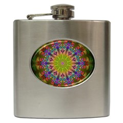 Fractal Abstract Background Pattern Hip Flask (6 oz)