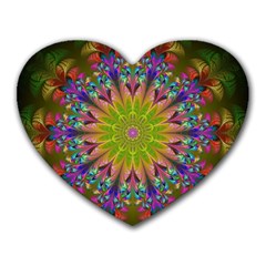 Fractal Abstract Background Pattern Heart Mousepads